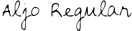 Aljo Regular font - AljoRegular.ttf