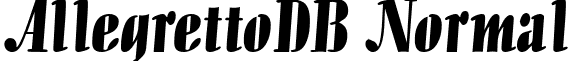 AllegrettoDB Normal font - AllegrettoDBNormal.ttf