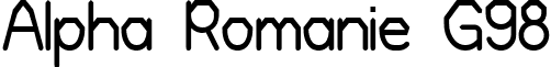 Alpha Romanie G98 font - AlphaRomanieG98.ttf