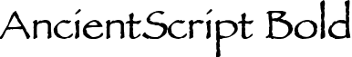AncientScript Bold font - ancientscriptbold.ttf