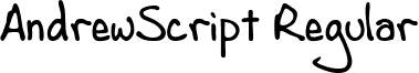 AndrewScript Regular font - AndrewScript.ttf