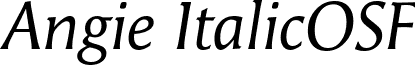 Angie ItalicOSF font - AngieItalicOSF.ttf