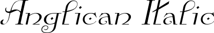 Anglican Italic font - AnglicanItalic.ttf