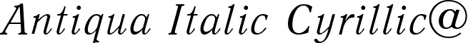 Antiqua Italic Cyrillic@ font - ANTQaIC.ttf