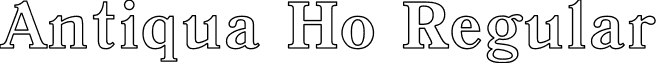 Antiqua Ho Regular font - AntiquaHoRegular.ttf