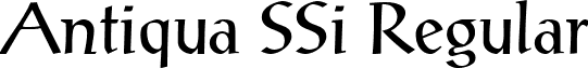 Antiqua SSi Regular font - AntiquaSSi.ttf