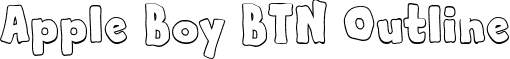 Apple Boy BTN Outline font - AppleBoyBTNOutline.ttf