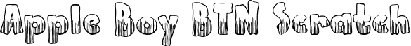 Apple Boy BTN Scratch font - AppleBoyBTNScratch.ttf