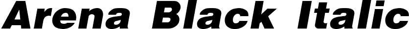 Arena Black Italic font - ArenaBlackItalic.ttf