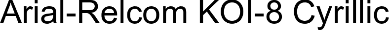 Arial-Relcom KOI-8 Cyrillic font - KOI8_FIN.ttf