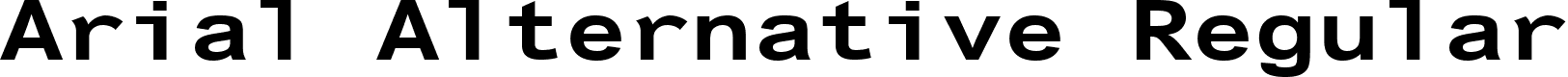 Arial Alternative Regular font - ArialAlternativeRegular.ttf