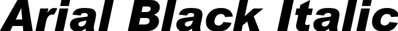 Arial Black Italic font - ARBLI.ttf