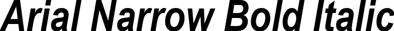 Arial Narrow Bold Italic font - ArialNarrowBoldItalic.ttf