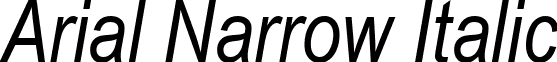 Arial Narrow Italic font - Arnari.ttf