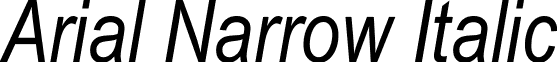 Arial Narrow Italic font - arial.ttf