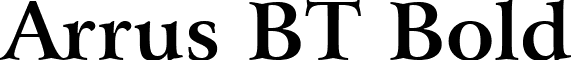 Arrus BT Bold font - ArrusBTBold.ttf