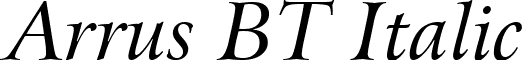 Arrus BT Italic font - ArrusBTItalic.ttf