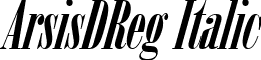 ArsisDReg Italic font - ArsisDRegItalic.ttf