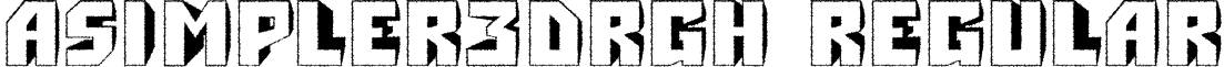 aSimpler3DRgh Regular font - a.ttf