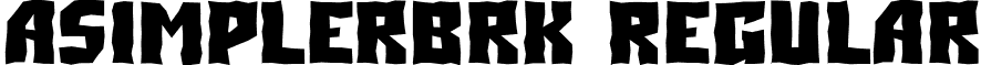 aSimplerBrk Regular font - SIMPLE_1.ttf