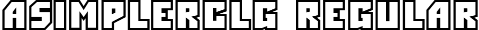 aSimplerClg Regular font - SIMPLE_8.ttf