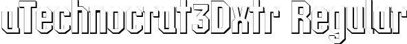 aTechnocrat3Dxtr Regular font - a.ttf