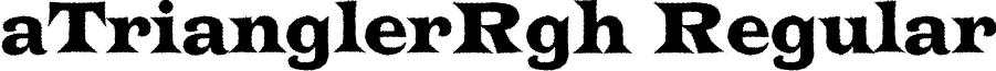 aTrianglerRgh Regular font - a.ttf