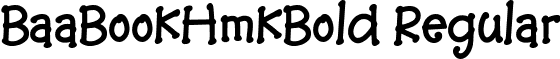 BaaBookHmkBold Regular font - BAABHB.ttf