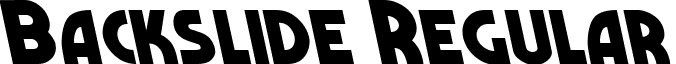 Backslide Regular font - BackslideBold.ttf