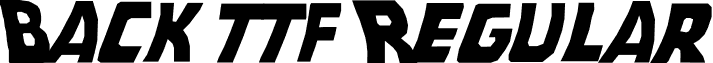 Back ttf Regular font - Back1.ttf