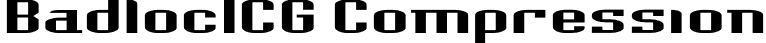 BadlocICG Compression font - BadlocICG-Compression.otf