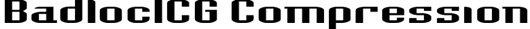 BadlocICG Compression font - BadlocICGCompression.ttf