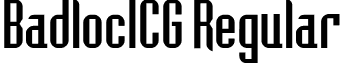 BadlocICG Regular font - BadlocICG.otf