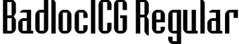 BadlocICG Regular font - BadlocICG.ttf