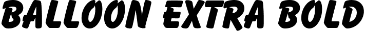 Balloon Extra Bold font - BalloonExtraBoldBT.ttf