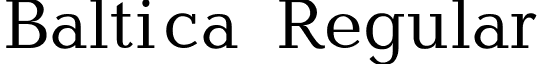 Baltica Regular font - Baltica Regular.ttf