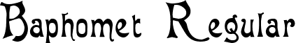 Baphomet Regular font - Baphomet.ttf