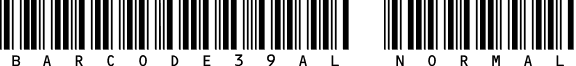 Barcode39AL Normal font - Barcode3.ttf