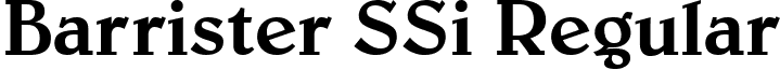 Barrister SSi Regular font - BarristerSSi.ttf