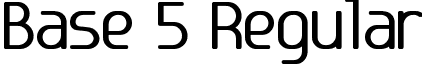 Base 5 Regular font - Base5.ttf