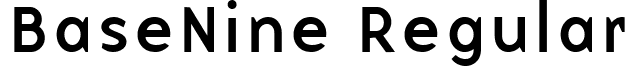 BaseNine Regular font - BaseNineRegular.ttf