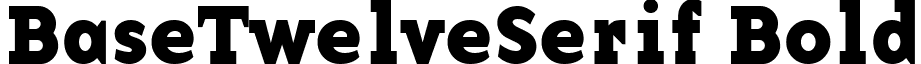 BaseTwelveSerif Bold font - BaseTwelveSerifBold.ttf