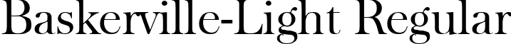 Baskerville-Light Regular font - Baskerville-Light.ttf