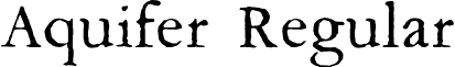 Aquifer Regular font - Aquifer.otf