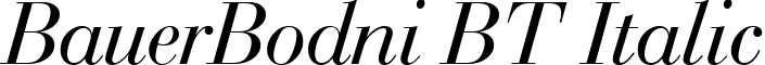 BauerBodni BT Italic font - BAUBODI.ttf