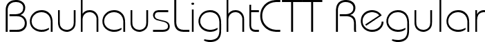 BauhausLightCTT Regular font - BauhausLightCTT Regular.ttf