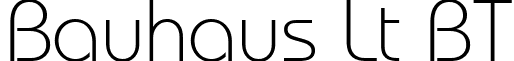 Bauhaus Lt BT font - BAUHAUSL.ttf