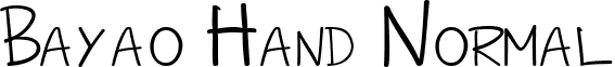 Bayao Hand Normal font - BayaoHandNormal.ttf