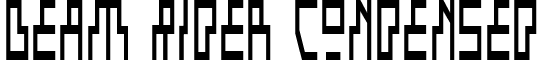 Beam Rider Condensed font - BeamRiderCondensed.ttf