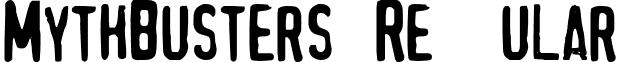 MythBusters Regular font - MythBusters.ttf